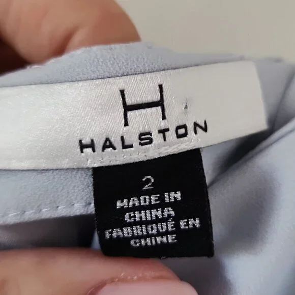 H BY HALSTON | Overlay Layered Dress strapless baby blue sz 2 - Picture 8 of 8